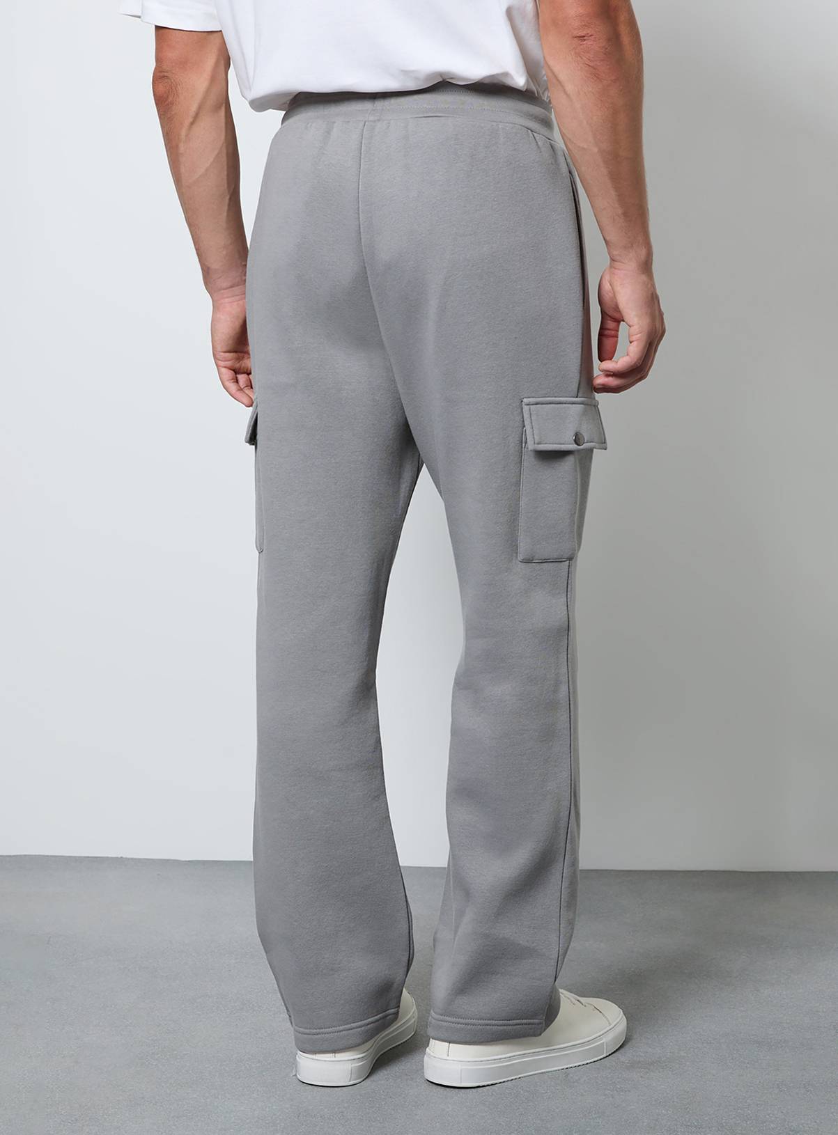 BURTON Light Grey Straight Fit Cargo Jogger S - Image 3
